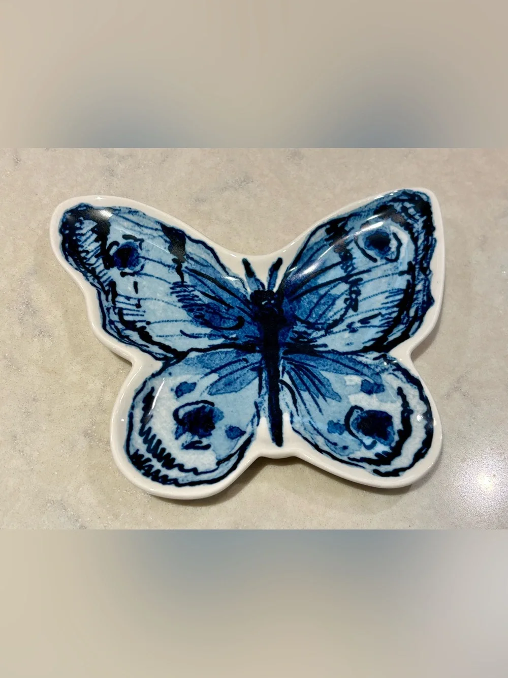 Blue Butterfly Ceramic trinket dishes by Susan Winget for Cracker Barrel
